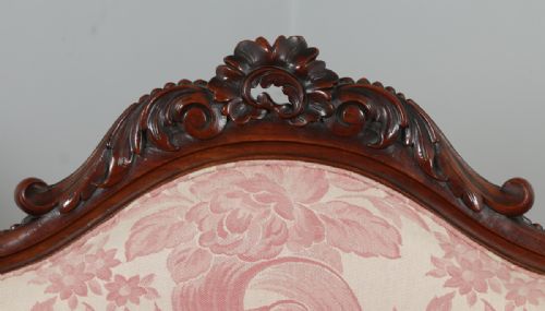 fig 2. French Victorian Rococo Carved Mahogany Couch Sofa Canapé Settee (Circa 1880)
