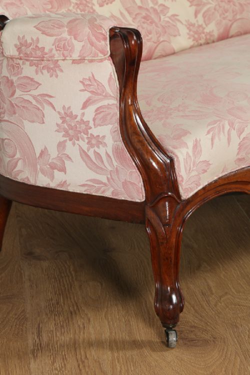 fig 5. French Victorian Rococo Carved Mahogany Couch Sofa Canapé Settee (Circa 1880)