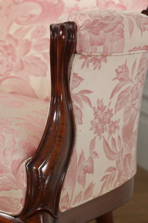 fig 7. French Victorian Rococo Carved Mahogany Couch Sofa Canapé Settee (Circa 1880)