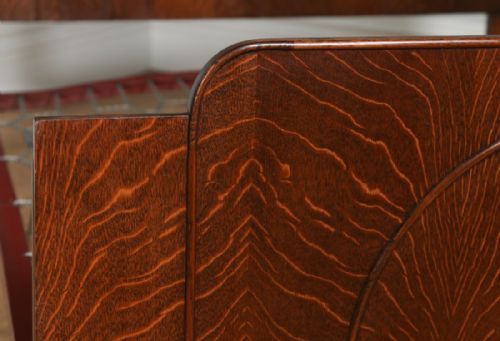 fig 2. English Art Deco Oak 4ft 6” Double Size Bed (Circa 1935)