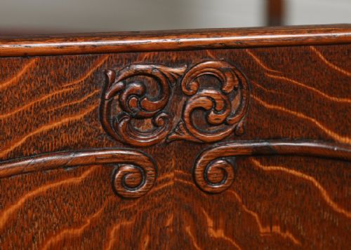 fig 3. English Art Deco Oak 4ft 6” Double Size Bed (Circa 1935)
