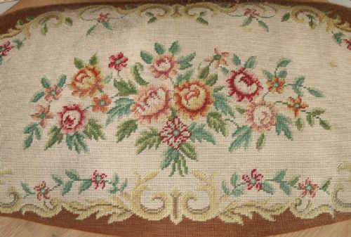 fig 7. French Louis XV Style Painted Gilt Shabby Chic Carved Upholstered Tapestry Sofa Couch Settee (Circa 1910)