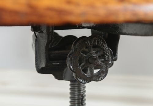 fig 8. Edwardian Oak & Leather Revolving Office Desk Arm Chair (Circa 1910)