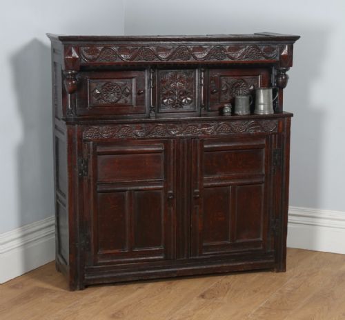 Charles II Lancashire Oak Court Press Cupboard (Circa 1680)