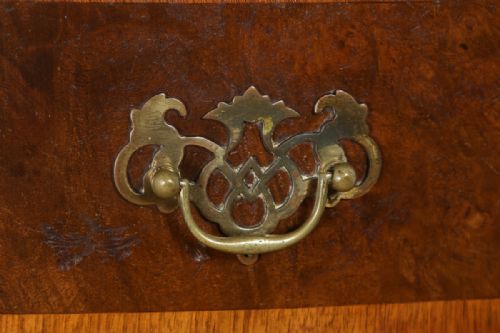fig 4. Antique Georgian Style Figured Walnut Bow Front Chest on Chest of Drawers Tallboy (Circa 1920)