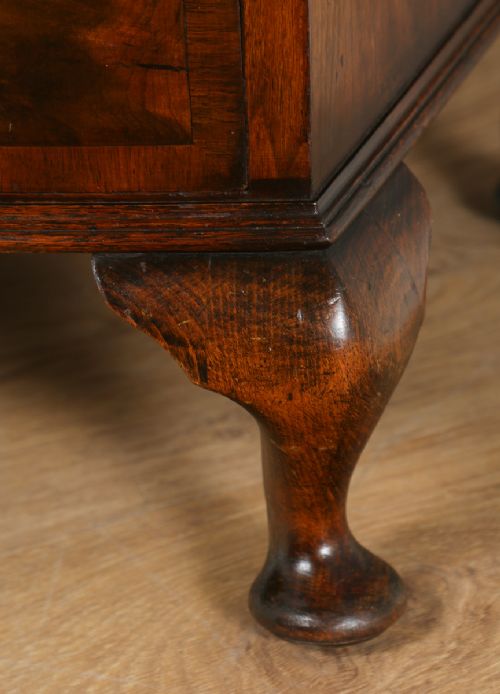 fig 5. Antique Georgian Style Figured Walnut Bow Front Chest on Chest of Drawers Tallboy (Circa 1920)