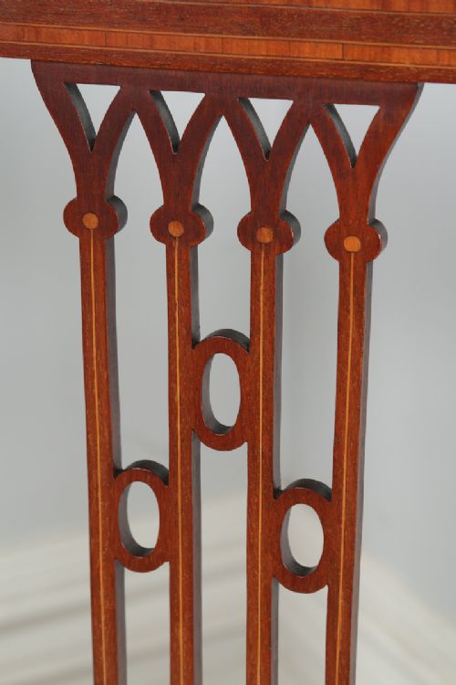 fig 4. Antique English Edwardian Inlaid Mahogany Ladies Salon Sofa Couch Settee (Circa 1900)
