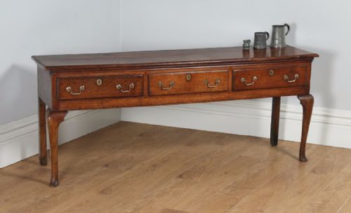 Antique Georgian Oak Shropshire / Staffordshire Dresser Base Sideboard (Circa 1780)