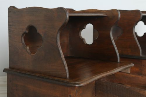 fig 5. Antique Pair of French Louis XV Style Chestnut Bedsides Cabinets (Circa 1920)