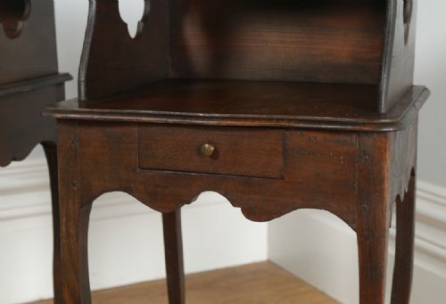 fig 6. Antique Pair of French Louis XV Style Chestnut Bedsides Cabinets (Circa 1920)