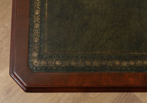 fig 2. Antique Regency Style 5ft 9” Mahogany & Leather Partners Library Table (Circa 1890)