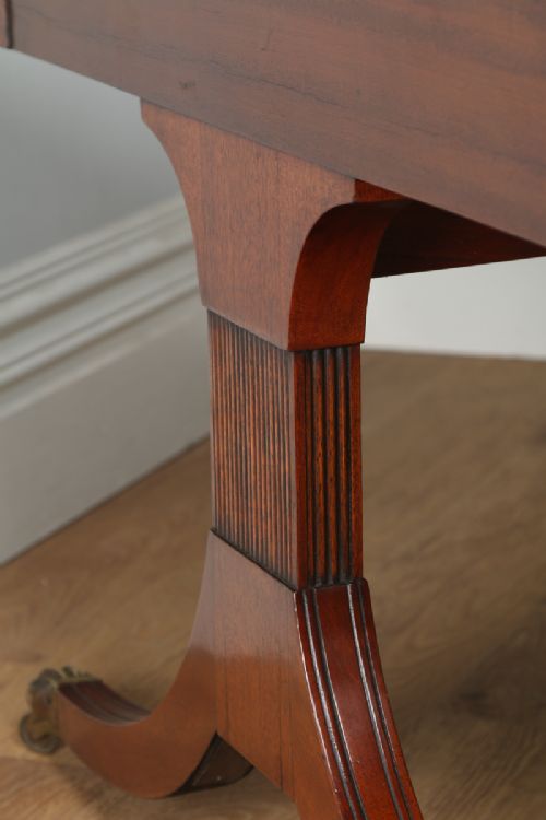 fig 7. Antique Regency Style 5ft 9” Mahogany & Leather Partners Library Table (Circa 1890)