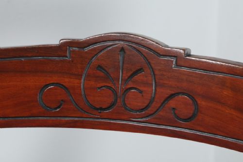 fig 6. Antique Victorian Set of 10 Ten Mahogany Upholstered Dining Chairs by J.B.C.W. (Circa 1890)