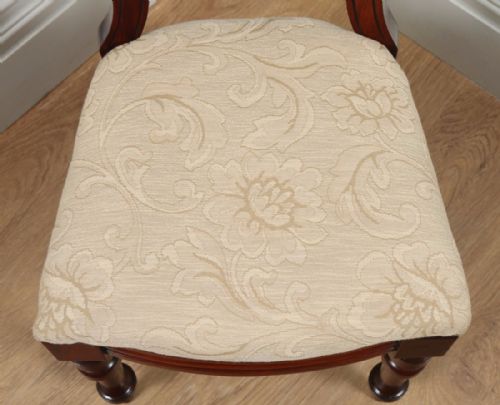 fig 8. Antique Victorian Set of 10 Ten Mahogany Upholstered Dining Chairs by J.B.C.W. (Circa 1890)
