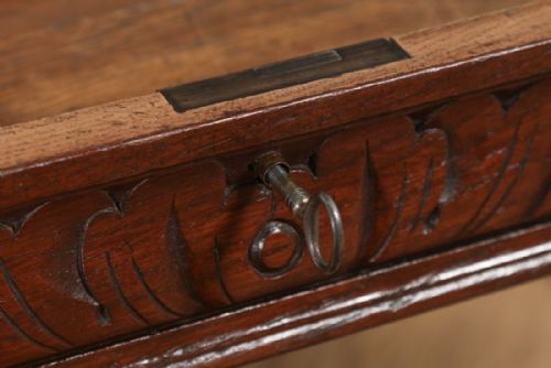 fig 9. Antique French Carved Oak Rectangular Occasional Coffee Table (Circa 1860)