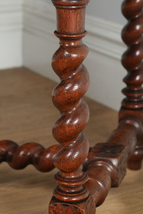 fig 6. Antique French Provincial Carved Oak Freestanding Desk Table (Circa 1870)