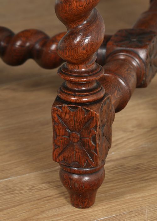 fig 7. Antique French Provincial Carved Oak Freestanding Desk Table (Circa 1870)