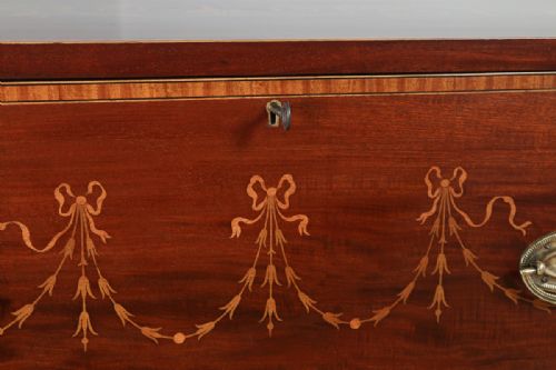 fig 4. Antique Regency Style Edwardian Inlaid Mahogany Secretaire Chest of Drawers (Circa 1900)