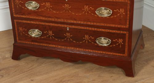 fig 6. Antique Regency Style Edwardian Inlaid Mahogany Secretaire Chest of Drawers (Circa 1900)