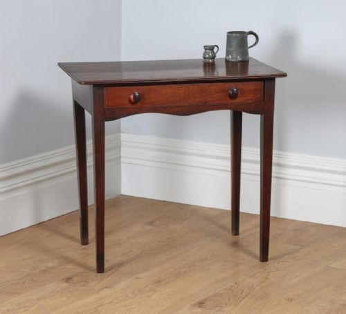 Antique English Georgian Regency Red Walnut Side / Hall Country Table (Circa 1820)