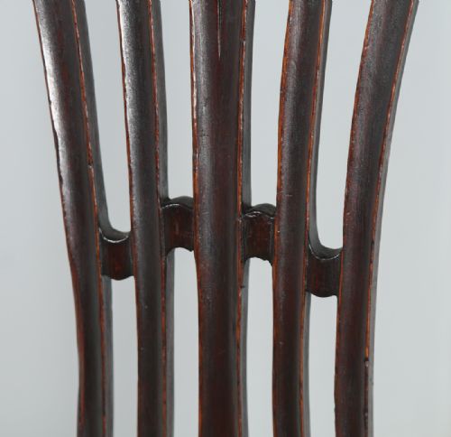fig 7. Antique Set of 12 Twelve English Georgian Hepplewhite Style Mahogany Dining Chairs (Circa 1920)