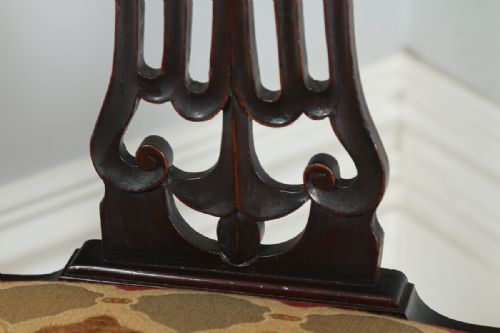 fig 8. Antique Set of 12 Twelve English Georgian Hepplewhite Style Mahogany Dining Chairs (Circa 1920)
