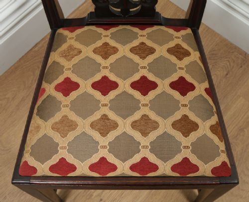 fig 9. Antique Set of 12 Twelve English Georgian Hepplewhite Style Mahogany Dining Chairs (Circa 1920)