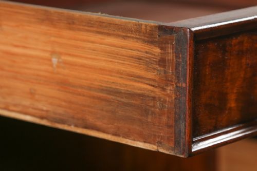 fig 9. Antique English Victorian Mahogany & Leather Partners Pedestal Office Writing Desk (Circa 1850)