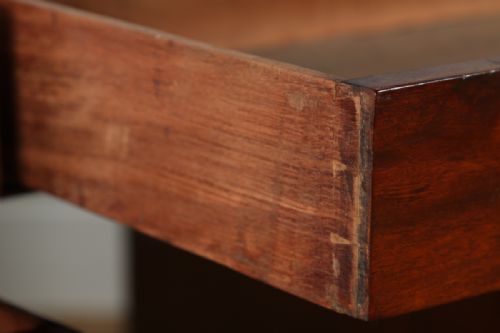 fig 5. Antique English Victorian Mahogany & Leather Partners Pedestal Office Writing Desk (Circa 1860)