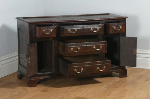 fig 6. Antique Welsh Georgian Bog Oak Sideboard Dresser Base (Circa 1740)