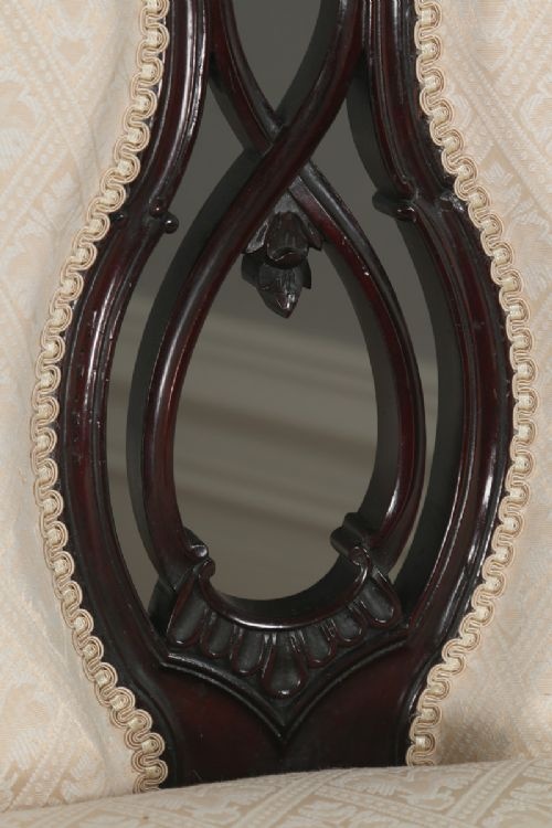 fig 3. Antique English Victorian Rococo Carved Mahogany Sofa Couch Settee (Circa 1880)