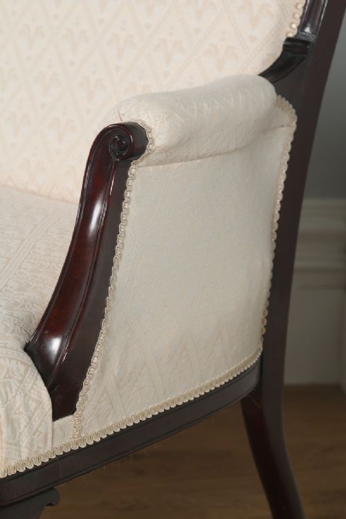 fig 5. Antique English Victorian Rococo Carved Mahogany Sofa Couch Settee (Circa 1880)