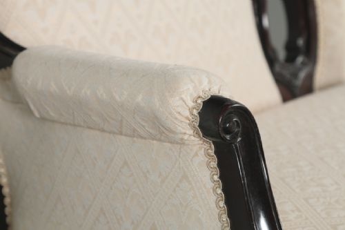 fig 7. Antique English Victorian Rococo Carved Mahogany Sofa Couch Settee (Circa 1880)