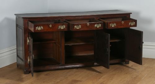 fig 4. Antique English Shropshire Georgian Low Dresser Base Sideboard (Circa 1760)