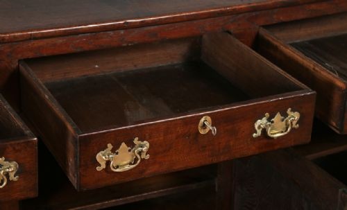 fig 5. Antique English Shropshire Georgian Low Dresser Base Sideboard (Circa 1760)