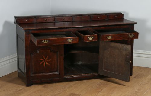 fig 6. Antique Welsh Machynlleth Georgian Low Dresser Base Sideboard (Circa 1740)
