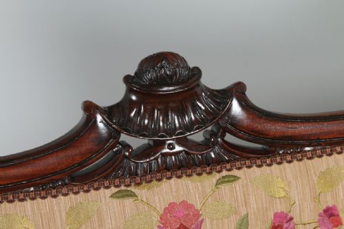 fig 2. Antique English Edwardian Art Nouveau Carved Mahogany Sofa Couch Settee (Circa 1900)