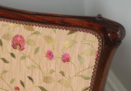 fig 3. Antique English Edwardian Art Nouveau Carved Mahogany Sofa Couch Settee (Circa 1900)