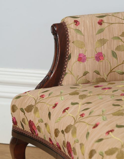fig 6. Antique English Edwardian Art Nouveau Carved Mahogany Sofa Couch Settee (Circa 1900)