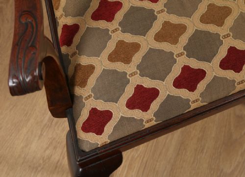 fig 6. Antique Set of 8 Eight English Georgian Chippendale Style Mahogany Dining Chairs By Waring and Gillows (Circa 1910)