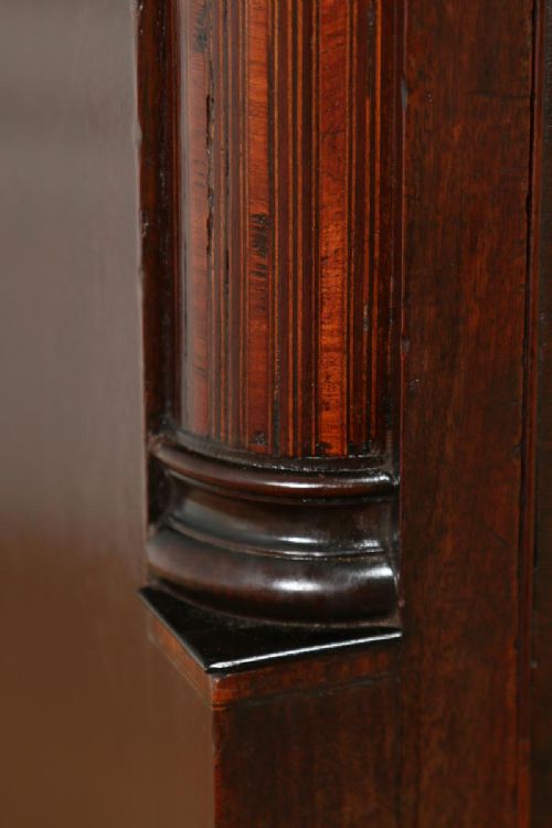 fig 4. Antique English Georgian Mahogany Inlaid Chest of Drawers (Circa 1800)