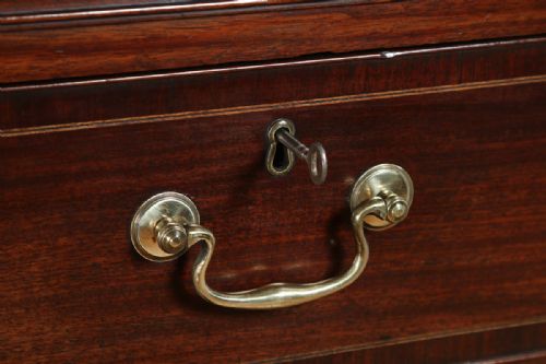 fig 5. Antique English Georgian Mahogany Inlaid Chest of Drawers (Circa 1800)