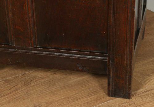 fig 5. Antique Charles II English Home Counties Oak Joined Coffer Blanket Chest (Circa 1680)