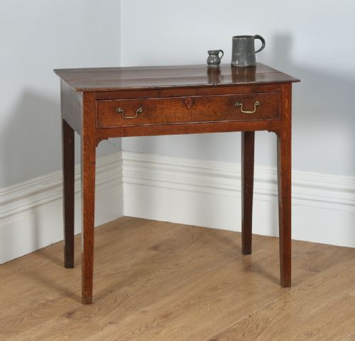 Antique English George III Country Oak Side / Hall Table (Circa 1800)