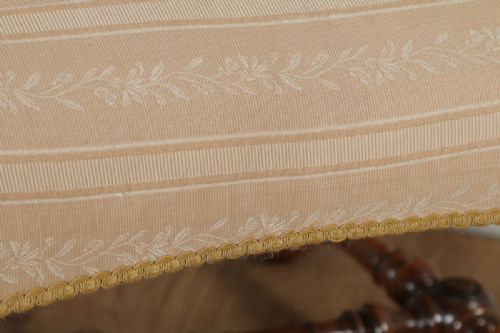 fig 4. Antique French Duchess Walnut Upholstered Carolean Style Foot Stool Poof (Circa 1870)