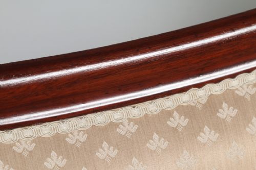 fig 2. Antique English Regency Mahogany Upholstered Chaise Longue (Circa 1830)