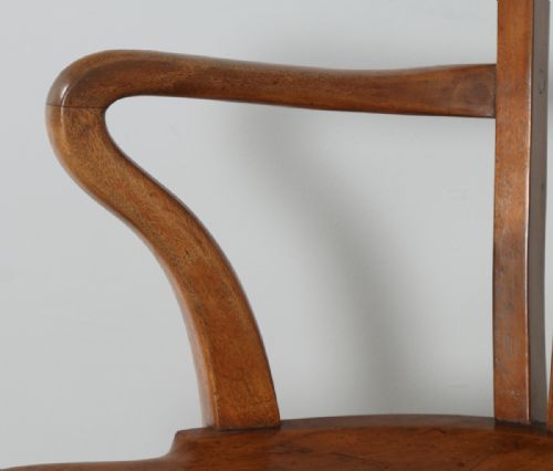 fig 5. Antique Edwardian Oak & Birch Revolving Swivel Captain’s Office Desk Armchair (Circa 1900)