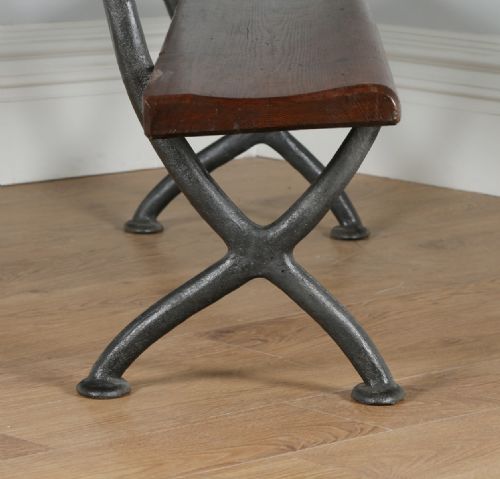 fig 7. Welsh Victorian 6ft Pitch Pine & Cast Iron Railway Station Bench (Circa 1880)