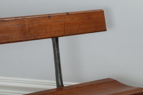 fig 2. Welsh Victorian 6ft Pitch Pine & Cast Iron Railway Station Bench (Circa 1880)