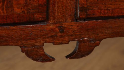 fig 6. Antique Georgian Oak Shropshire Joined Low Dresser Base Sideboard (Circa 1770)
